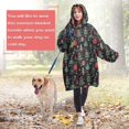 thumbnail image 4 of Wearable Oversized Blanket,Dark Christmas Tree and Gift Pattern Wearable Blanket Hoodie for Adults,Cozy Hooded Blankets with Super Pockets,Super Warm Fuzzy Pullover for Women & Men, 4 of 6