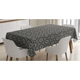 thumbnail image 1 of Ambesonne Lattice Tablecloth Rectangular Table Cover, Hexagons Squares and Stars, 60"x90", Charcoal Grey Eggshell, 1 of 3