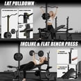 thumbnail image 3 of 900LBS Olympic Weight Bench,9 in 1 Multifunction Strength Training Bench with Leg Extension, Preacher Curl Pad and LAT Pulldown for Home Gym,Black, 3 of 9