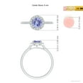 thumbnail image 6 of ANGARA Natural Round Tanzanite Halo Ring with Diamond Accents in 14K White Gold for Women (Size-6mm) | December Birthstone, Birthday, Anniversary, Jewelry Gift for Women | Natural Tanzanite Ring, 6 of 10
