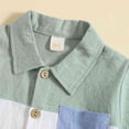 thumbnail image 4 of BULLPIANO Toddler Baby Boys Clothes Set Cotton Linen Short Sleeve Button Down Shirt Top and Shorts 2PCS Summer Outfit 2-9 Years, 4 of 7
