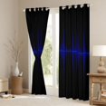 thumbnail image 3 of Homewish Blue Neon Stripes Kitchen Curtains,Modern Abstract Geometric Black Out Curtains Pack of 2 (42x63 Each), 3 of 6