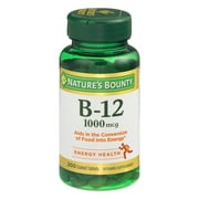 Nature's Bounty Vitamin B12 Coated Tablets, 1000 mcg, 200 Ct Walmart