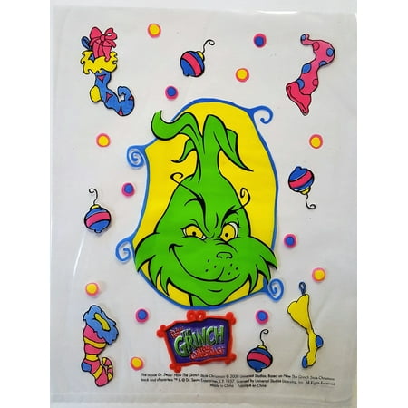 The Grinch Christmas party treat Deluxe favor plastic Goody Bags (50 Bags Total)