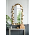 thumbnail image 4 of Full Length Mirror 51.5" x 29" Full Length Arched Wall Mirror with Golden Leaf Accents, Decorative Mirror for Living Room Bedroom,Standing Mirror, 4 of 11