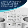 thumbnail image 3 of Karaoke Machine with 2 Wireless Mics, Portable Bluetooth Speaker for TV Singing, Home Party & Gifts for Adults, Kids, Boys & Girls White, 3 of 7