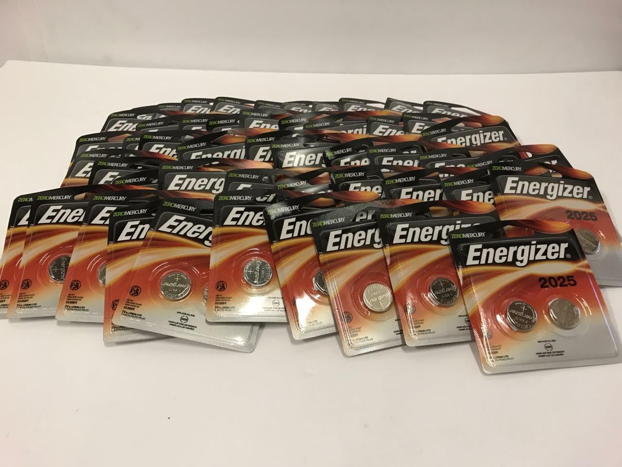 Energizer 2025 Battery (100 Pack) 3V Lithium 50x 2025BP2 = 100 2025BP2