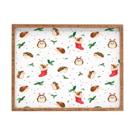 

Society6 Ninola Design Hedgehog Yuletide 22.5 x 17 Rectangle Bamboo Tray