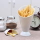 thumbnail image 5 of Portavasos para papas fritas, 2 piezas de plástico portátil 2 en 1, ensaladera para papas fritas, viene con recipiente para salsa blanco, 5 of 5