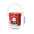 thumbnail image 3 of Lksixu Christmas Cookie Tins with Lids, Round Metal Christmas Themed Decorative Candy Container with Handle, Reusable Vintage Cookie Jar Large Capacity Storage Bucket for Gift Giving & Holiday Treats, 3 of 6