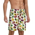 thumbnail image 2 of Sikiie Colorful Fruits Mens Pajama Shorts, Lightweight Lounge Pant with Pockets Soft Sleep Pj Shorts for Men4X-Large, 2 of 6
