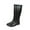 Black, variant on Lovskoo Knee High Boots Women Square Toe Flat Heels Short Fall And Winter Single 2024 Flat Back Zipper Foolproof Soft Leather Versatile And Naked Boots Black