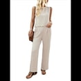 thumbnail image 3 of Conjuntos de 2 Piezas para Mujer, Chaleco, Cuello Redondo, Sin Mangas, Conjuntos Casuales, Pantalones de Pierna , Trajes. Albaricoque S, 3 of 10