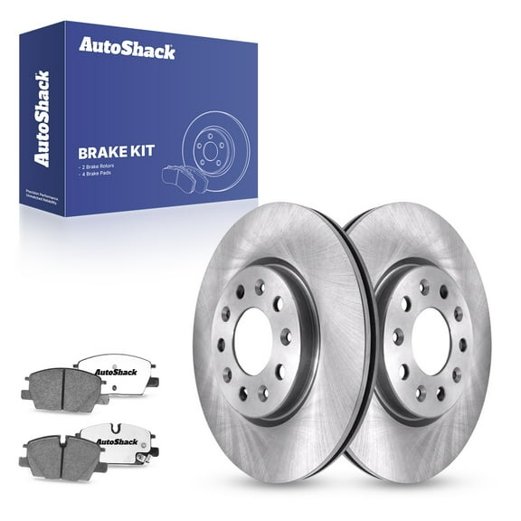 AutoShack 11.81" (300 mm) Front Vented Brake Rotors   Ceramic Brake Pads | Replacement for 2020-2022 Chevrolet Malibu 2021-2022 Chevrolet Equinox 2021-2022 GMC Terrain | 6-PC Brake Kit