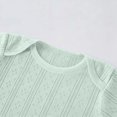 thumbnail image 4 of Mlzmgr Boys Girls Infant Clothes Short Sleeve Crew Neck Comfy Lightweight Toddler Romper Summer Casual Newborn Jumpsuit(0-3 Months,Green), 4 of 7