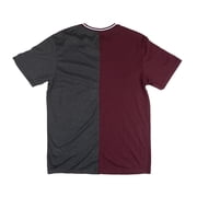 Ecko Unltd Mens T-Shirt Split Stitched Panel Short Sleeve Tee (Medium, Burgundy/Charcoal Heather)