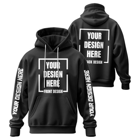 Tisuna Diy Hoodie For Children Freestyle Design Long Sleeve Hooded Tops Fashion Modern Big Girls Boys Kids Autumn Winter Pullover Diy Hoodies Black Size 2-3 Years