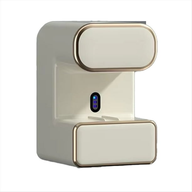 Exprimidor de Pasta de Dientes Eléctrico de Pared con Esterilización UV, Soporte para Cepillos de Dientes Sin Perforaciones y Estante de Desinfección A