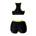 thumbnail image 3 of vastwit Bikini Sets for Women Racerback Crop Tank Top with Swim Boyshorts Swimsuit Swimming Suit Black&Yellow L, 3 of 5