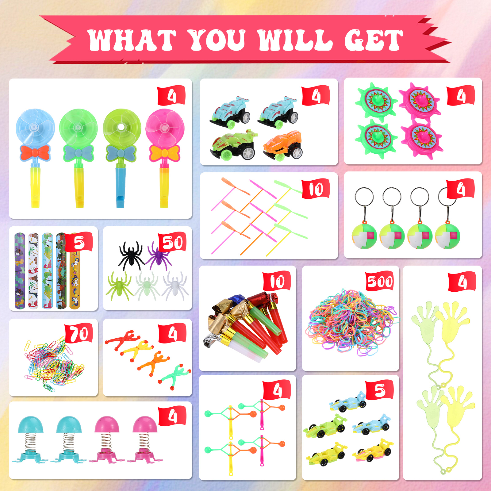 sixwipe 810 Pcs Party Favors for Kids, Fidget Pack Goodie Bags Bulk Toys Treasure Box for Boys Girls, Birthday Party Stocking Stuffers, Pinata Filler Stuffers Toys for Classroom Carnival Prizes Gifts
