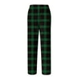 thumbnail image 4 of Fgvctg Mens Pajama Pants Flannel Plaid Lounge Pant Breathable Sleep Pajamas Pants Drawstring Sleepwear Lounge Bottom Funny Lightweight Pjs Bottoms With Pockets Green L, 4 of 5