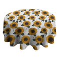 thumbnail image 4 of Design Pattern Round Tablecloth 60 Inch – Waterproof Polyester Table Cover with Full Print Design, Wrinkle Resistant & Washable for Kitchen Dining Party Decor, 4 of 6