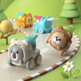 thumbnail image 4 of LNGOOR 4pcs Animal Cartoon Inertia Toy Cars with Whistle - Perfect Gift for Youngsters, 4 of 7
