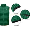 thumbnail image 7 of Little Donkey Andy Men's Lightweight Puffer Vest Warm Thermal Sleeveless Jacket for Golf Casual Travel Pine Green L, 7 of 7