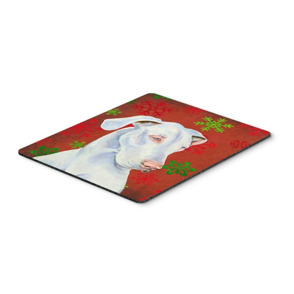 Carolines Treasures LH9311MP "Great Dane Red and Green Snowflakes Holiday Christmas Mouse Pad Hot Pad or Trivet" Large