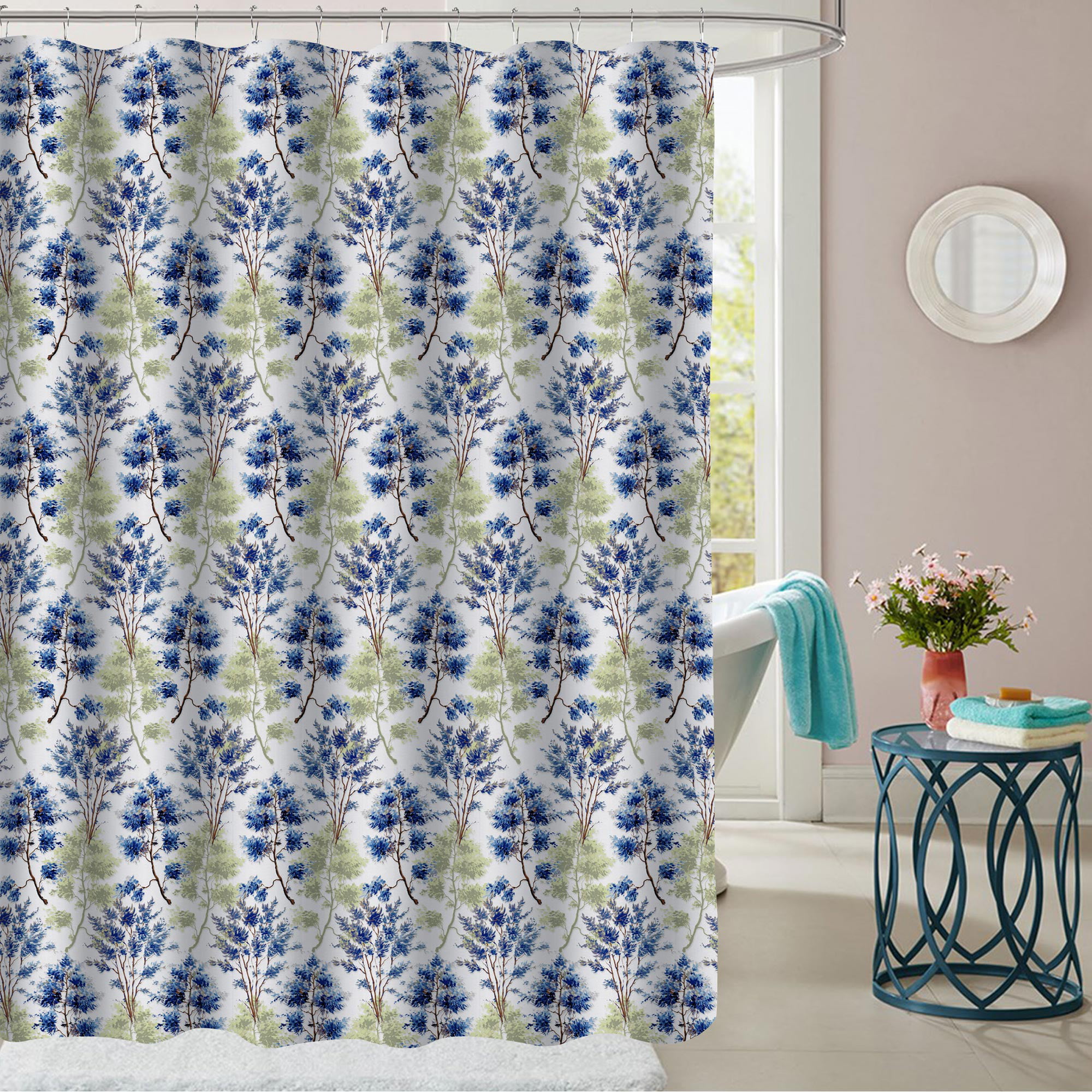  Fabric  Shower  Curtain  72 x 70 Printed Patterns Floral  