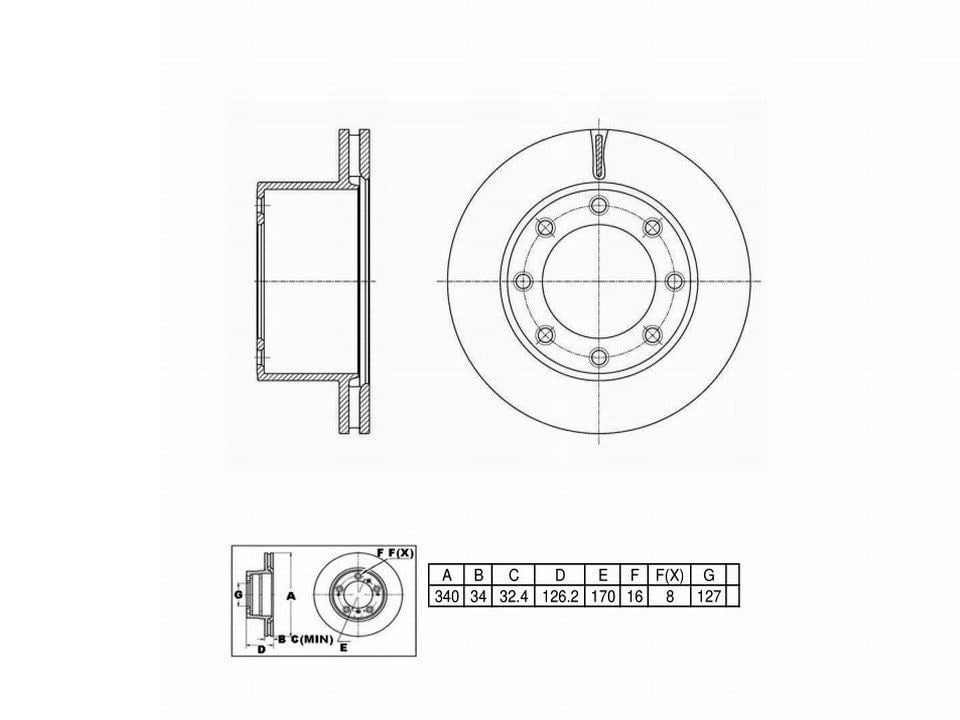 Winstop Brake Rotor, Rear WS246046, Ford F-350 Super Duty 2012-2005