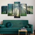 thumbnail image 4 of 5Pcs Wall Art Canvas Painting Picture Home Decor Modern Abstract Forest Sunlight, 4 of 5