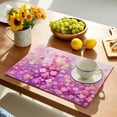 thumbnail image 5 of Placemats Set of 6, Watercolor Flower Floral Place Mats Branch Leaves Colorful Tablemats Washable Placemat Table Decoration for Kitchen Table Dinner Party Home Decor Indoor Outdoor 13x19 Inch, 5 of 9