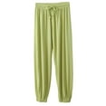 thumbnail image 2 of Uaswgudfs Women's Comfy Loose - Fit Drawstring Waist Pajama Pants Casual Lounge Home Wear Soft Breathable Sleepwear Green M, 2 of 5