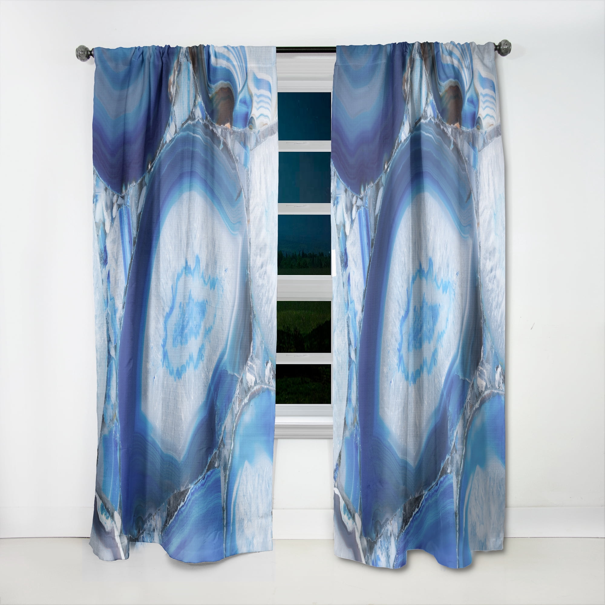 Designart 'Geode Marbled XI' Mid-Century Modern Curtain Panel