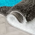 thumbnail image 6 of Well Woven Lolly Mika Retro Zig-Zag Pattern Teal Grey 7'10" x 9'10" 3D Texture Shag Area Rug, 6 of 7