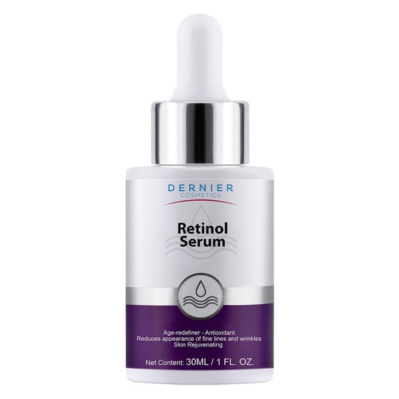 Dernier Cosmetics Retinol Serum – 1% Retinol, 0.5% Hyaluronic Acid (1 fl oz)