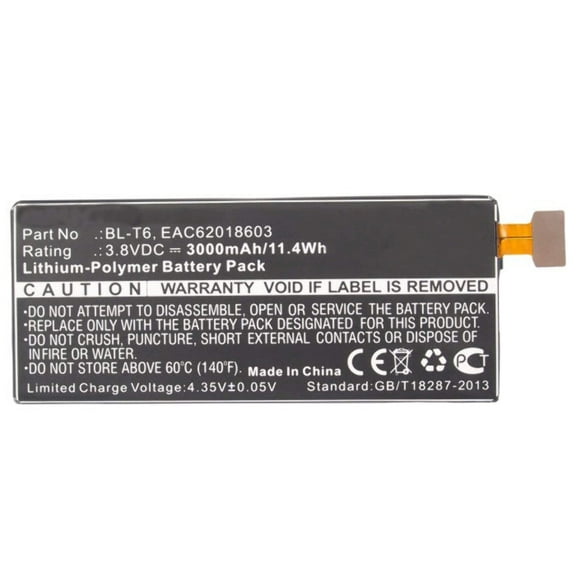 Batteries N Accessories BNA-WB-P3424 Cell Phone Battery - Li-Pol, 3.8V, 3000 mAh, Ultra High Capacity Battery - Replacement for LG BL-T6 Battery