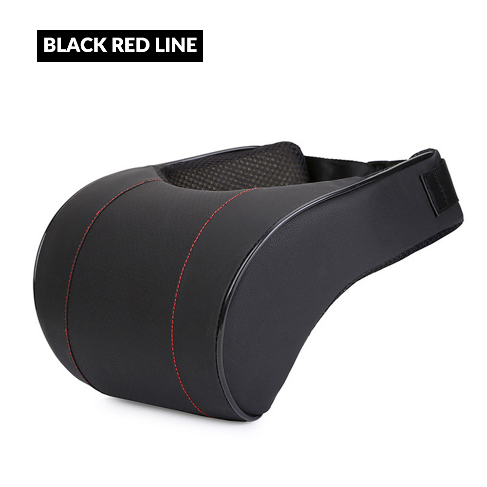 Car Headrest Car Head Cushion Breathable Memory Cotton PU Leather Auto