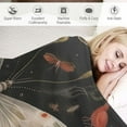 thumbnail image 3 of Nawypu Gothic Bedding Throw Blanket,Vintage Starry Sky Plant Moth Mushroom Snake Bird Pattern All Season Flannel Soft Warm Microplush Lightweight Thermal for Sofa Bed Bedroom, 3 of 6