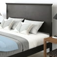 thumbnail image 3 of Merrick Lane Solid Wood Platform Queen Size Bed Frame with Slatted Foundation, Engineered Wood Headboard and Footboard in Dark Gray, 3 of 10