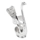 thumbnail image 1 of Juego de cucharas de café ANGGREK 6 piezas elegante de metal con soporte de base de cisne, 1 of 8