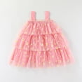 thumbnail image 4 of Leey-World Dress Baby Girl Baby Girls Christmas Tulle Tutu Dress Sleeveless Sequin Layered Dresses(Red,1-2 Years), 4 of 9