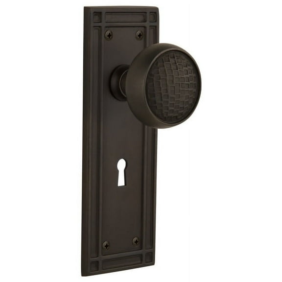 Nostalgic Warehouse Miscra_Sd_Kh Craftsman Solid Brass Single Dummy Door Knob - Bronze