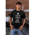 thumbnail image 4 of Keep Calm and Say Boo Halloween Plus Size Crewneck Graphic Tee Shirt Brisco Brands 2X, 4 of 5