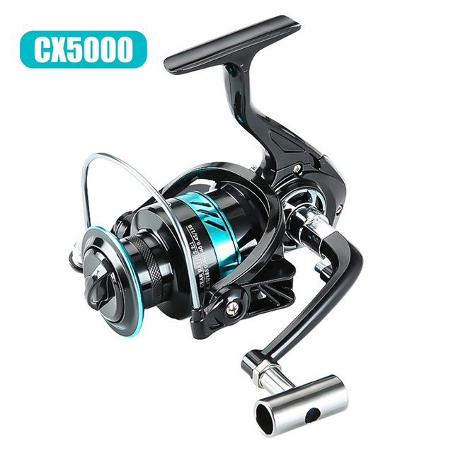 Carrete Giratorio 5.2/1 Carrete de fundición Carrete de baitcasting con manivela plegable para artes de pesca (CX5000)