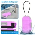 thumbnail image 6 of Portable Safe Box, AMIR Combination Safe Box for Money Security Case Waterproof Anti-Theft Mini Safe Box for Travel Jewelry Business Trip Home Office Pink, 6 of 12