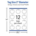 thumbnail image 6 of Avery 2" Diameter Round Tags, Glossy White, 120ct, 6 of 11