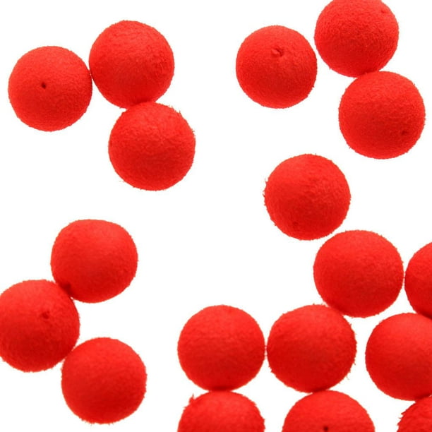 30PCS Fishing Beads - Round EVA Floating Ball 12mm - Great Water Fishing-  Suitable for Fishing Line Hook Red 