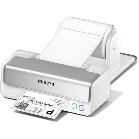 MUNBYN Bluetooth Thermal Label Printer with Paper Holder | Dual-Color Printing, Replaceable Print-Head, Supports Mac, Windows